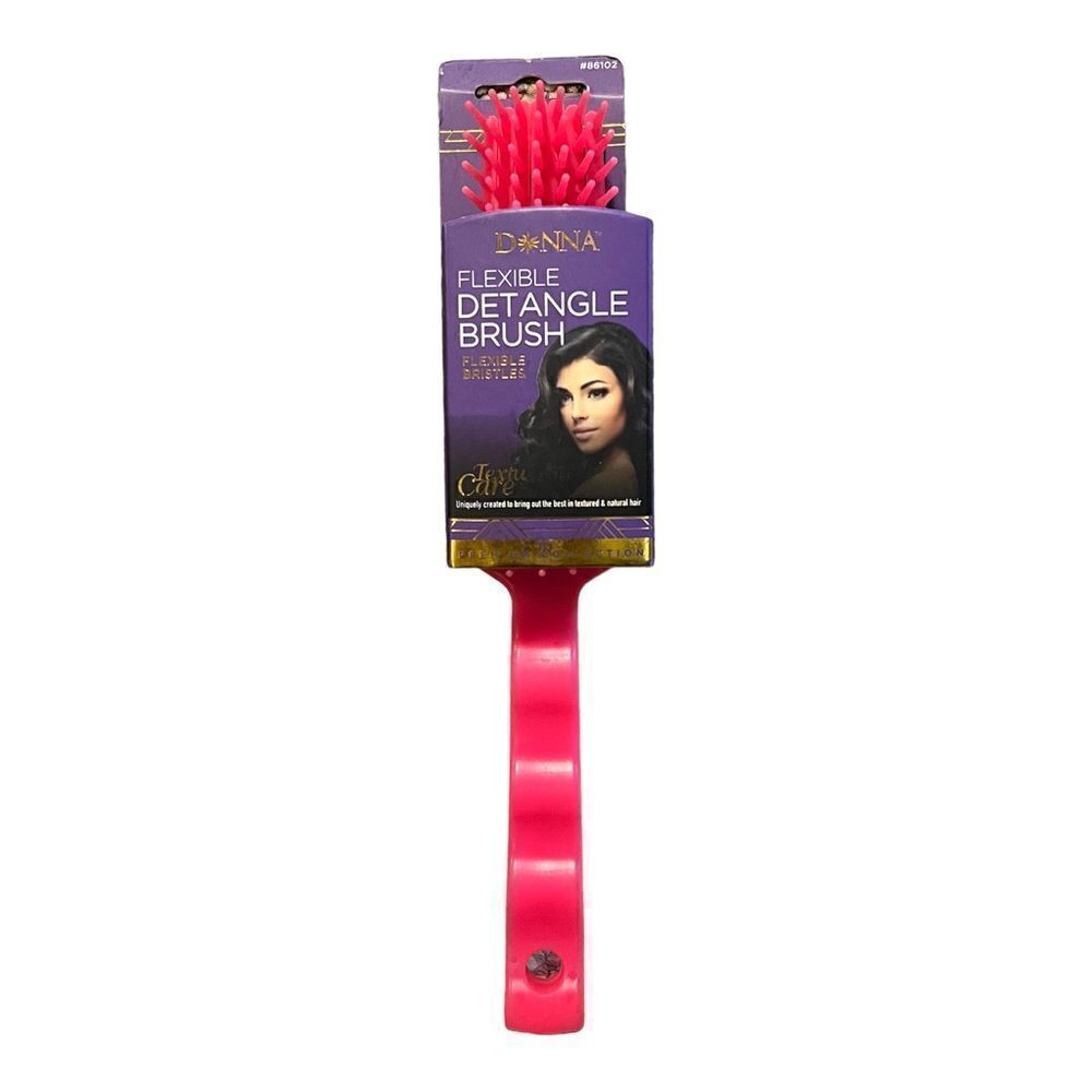Donna Flexible Detangle Brush Flexible Bristles for Wet & Dry Hair New